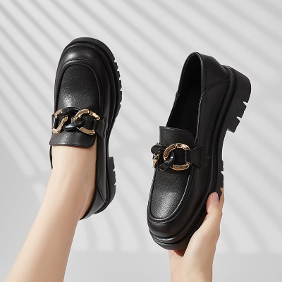 Leather Shoes College Style