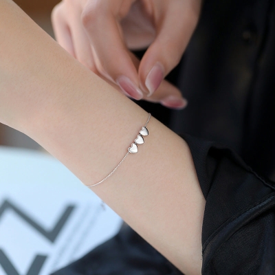 Silver Heartstrings Bracelet