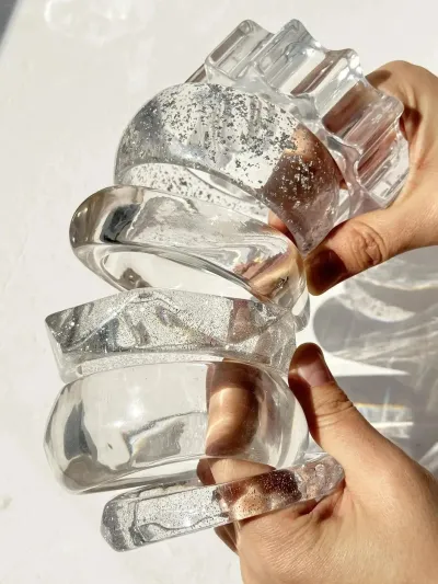 Y2K Clear Resin Bracelet