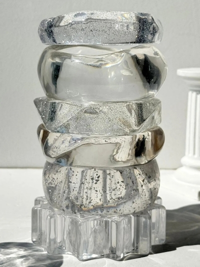 Y2K Clear Resin Bracelet