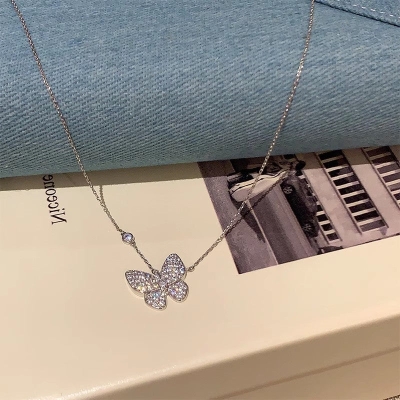 Zirconium Butterfly Necklace