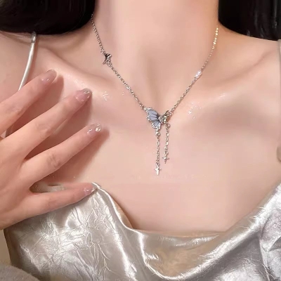 Butterfly Pearl Necklace