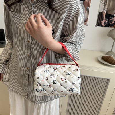 Aesthetic Floral Print Shoulder Bag