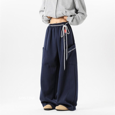 Vintage Side Pocket Baggy Wide Leg Sweatpants