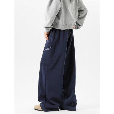 Vintage Side Pocket Baggy Wide Leg Sweatpants