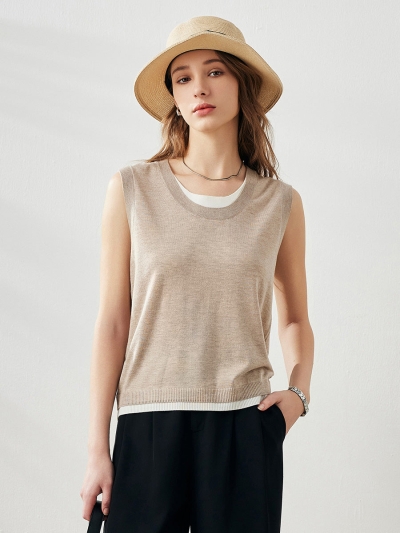 Women's Faux Layered Look Tank Top