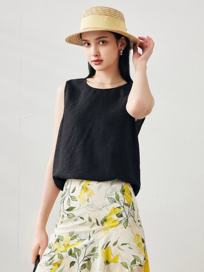 Women's Textured Back Keyhole Tank Top