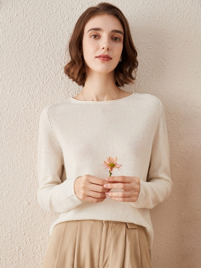 100% Cashmere Women's Loose Knit Sweater