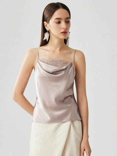 Women's Adjustable Straps Lace-Trimmed Camisole