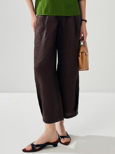 100% Mulberry Silk Women's Wide Leg Pocket Silk Pants