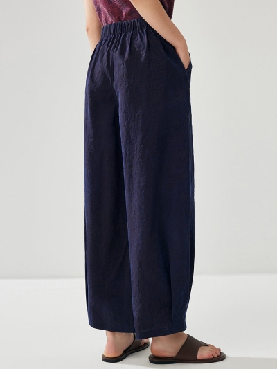 100% Mulberry Silk Women's Reversible High Waist Pants
