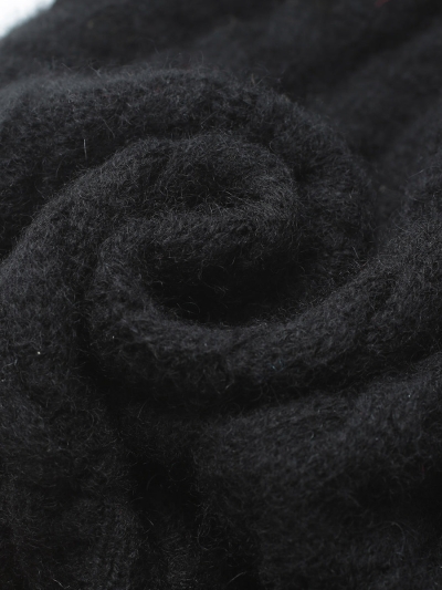 100% Cashmere Cable Slouchy Beanie