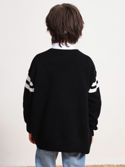 100% Wool Kids' V-Neck Cardigan