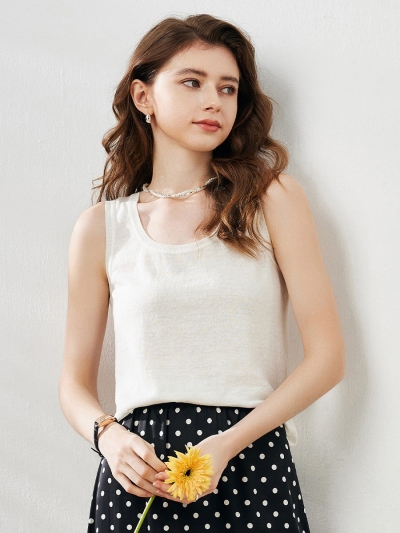 Women's Linen Versatile Basic Tank Top