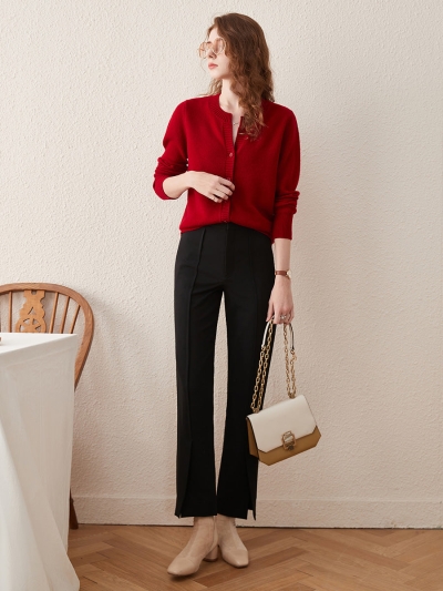 100% Wool Women's Cardigan Sweater