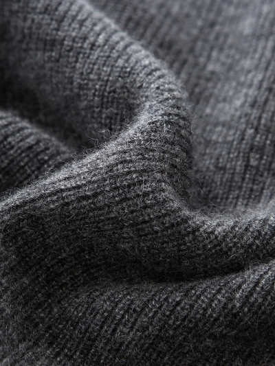 100% Cashmere Women's Zip-Up Ribbed Hoodie