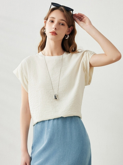 Women's Oversized Rolled Sleeve T-Shirt