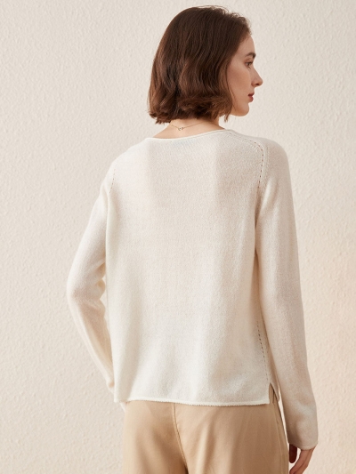 100% Cashmere Women's Loose Knit Sweater