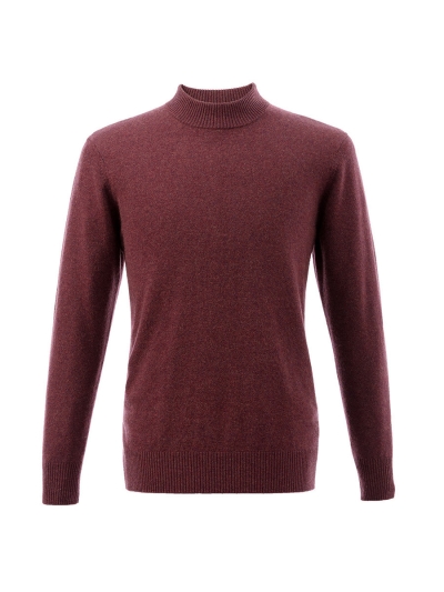 100% Cashmere Men's Mock Neck Knit Sweater
