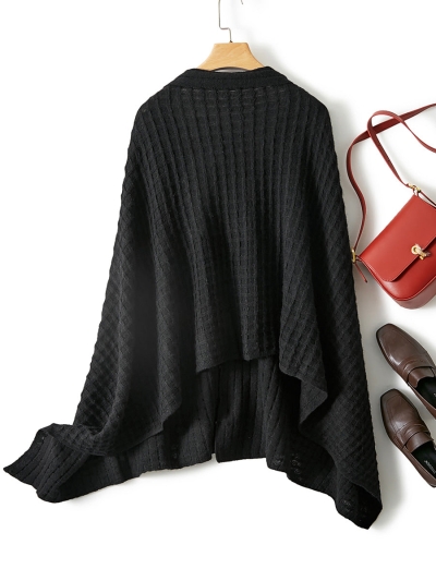 100% Cashmere Scarf Solid Color Shawls with Buttons