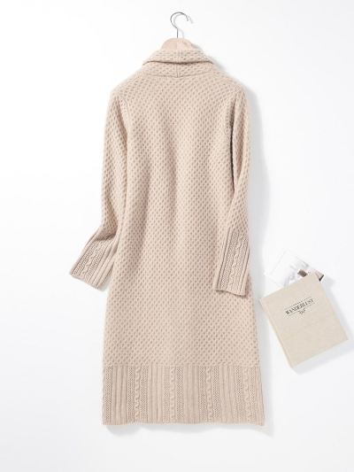 100% Cashmere Women's Knit Cardigan Coat