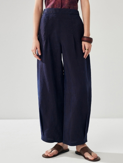 100% Mulberry Silk Women's Reversible High Waist Pants