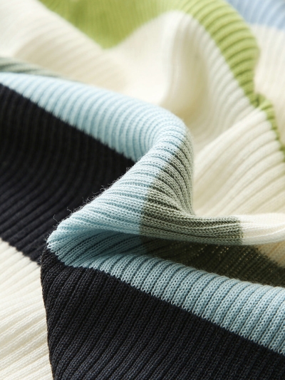 Women's Versatile Striped Zip-Up Hoodie Cardigan