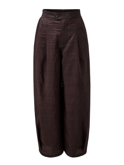100% Mulberry Silk Women's Wide Leg Pocket Silk Pants