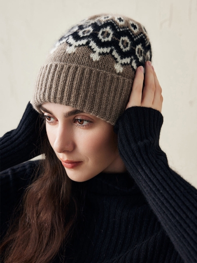 100% Cashmere Soft Knit Ribbed Beanie