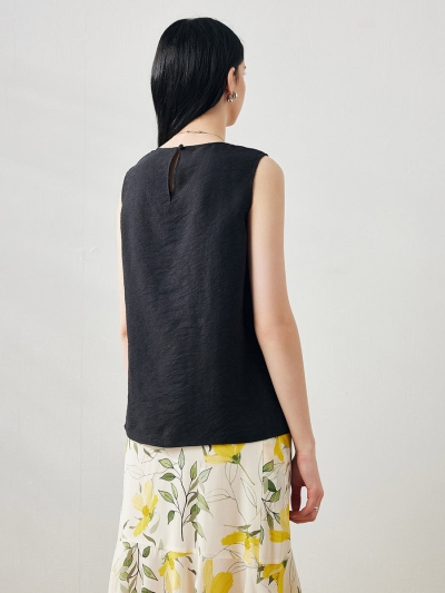 Women's Textured Back Keyhole Tank Top
